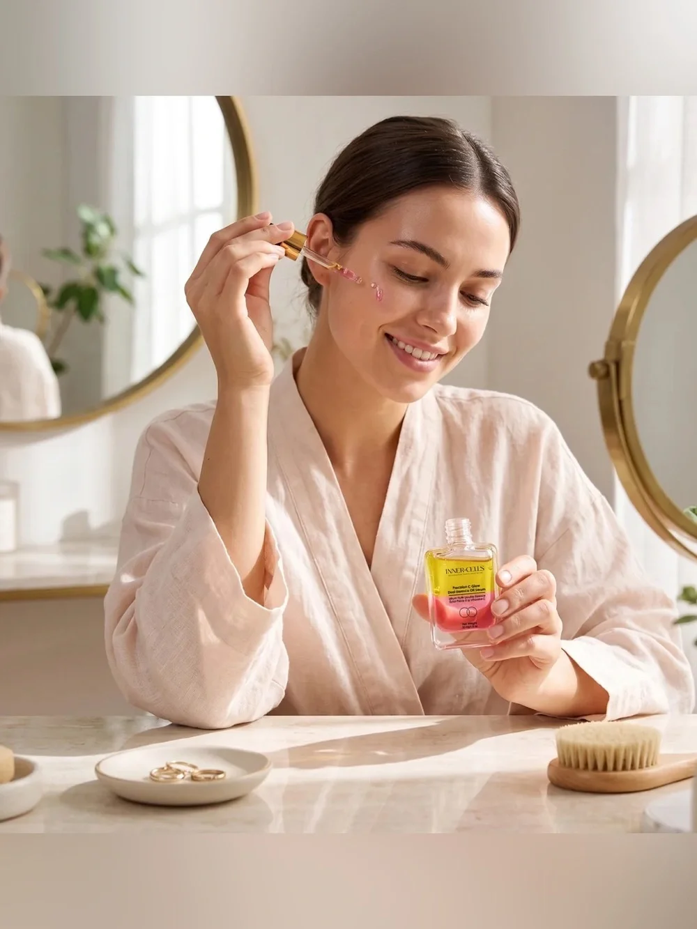 Precision C Glow Dual Essence Oil Serum - Pink & Yellow